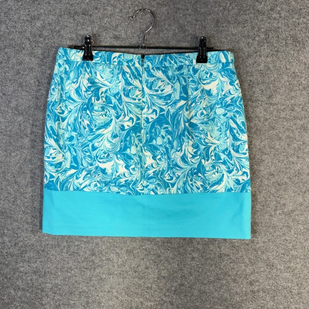 MICHAEL KORS‎ Women's Blue Swirl Print A-Line Mini Skirt Size 6P